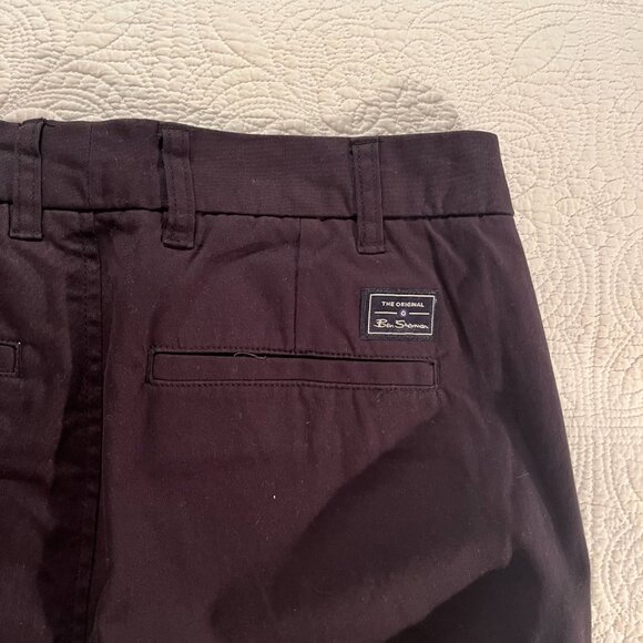 The Original Ben Sherman Men's Slim Fit Chino Pants – Deep Plum/Navy (Size 30R) - Picture 2 of 8